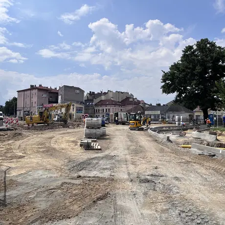 Przebudowa układu dróg w śródmieściu Rzeszowa [3.08.2022] - fot 1